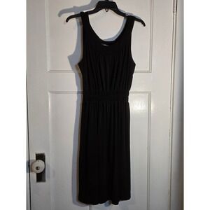 Chapter One Black Sleeveless Smocked Waist Knit Dress Size Large